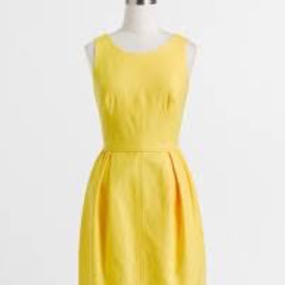 J Crew Textured Cotton Dress For Women in yellow size 2